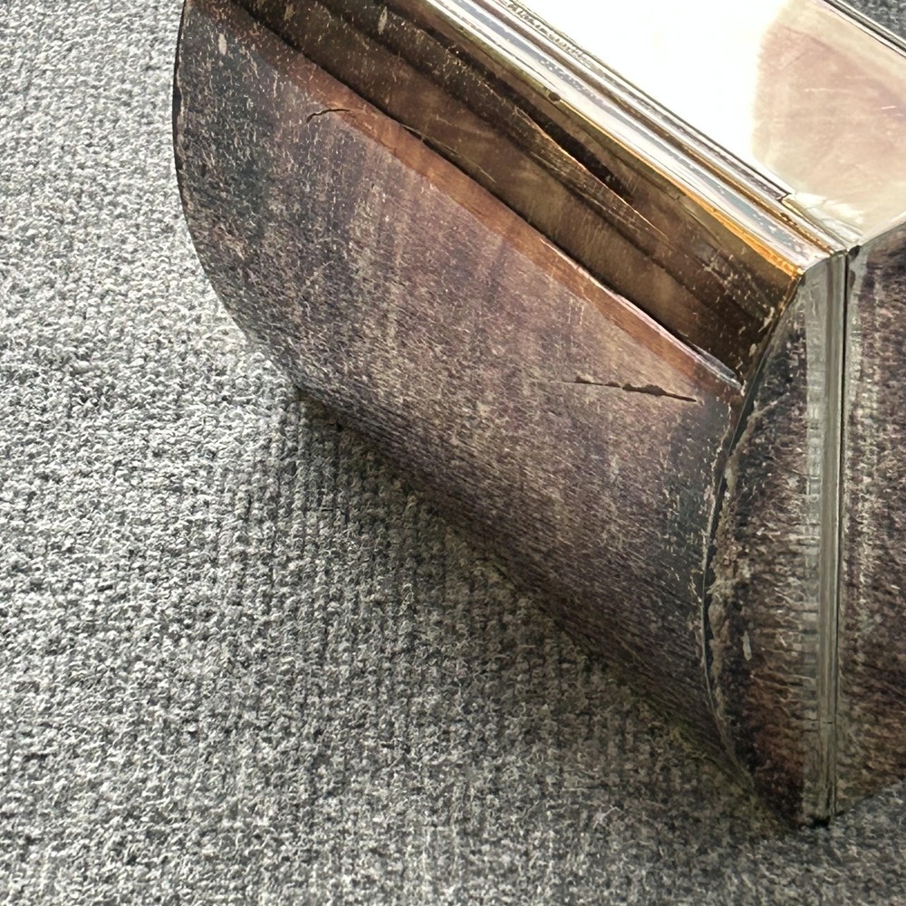 Pottery Barn Jewelry Box‎ Silver Mirror Domed Lid 10 X 10 Lock Key Velvet Lined - Picture 13 of 13